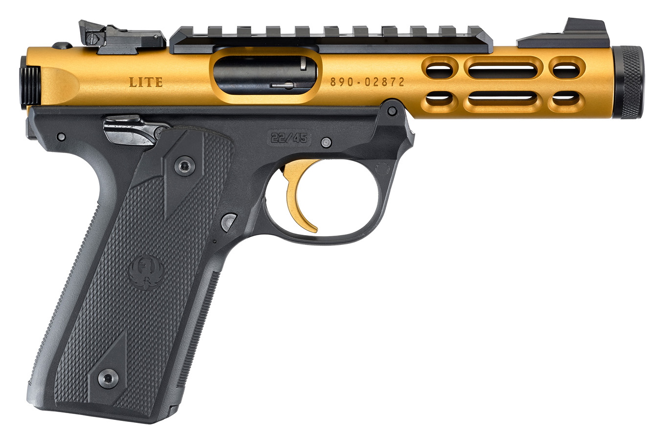 Ruger Mark Iv 2245 Lite 22lr Gold Anodized With Threaded Barrel For